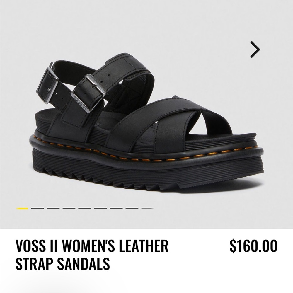 Dr martens, women’s 7, black strap sandal